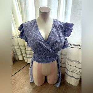 Purple cropped Summer top